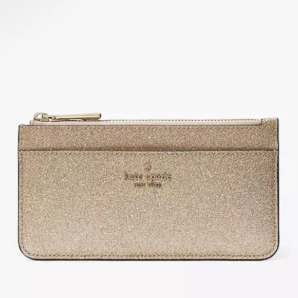 Kate Spade New York Glimmer Boxed Large Slim Cardholder In Gold - Picture 2 of 4